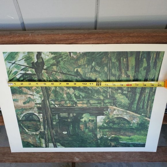 "Le Pont de Maincy (The Bridge of Maincy)" 1879 by Paul Cézanne Lithograph Print - Picture 6 of 11